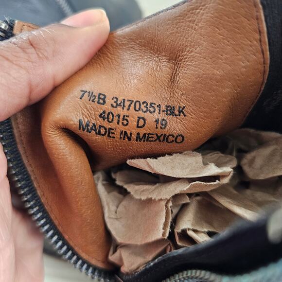 Frye Alton Black Leather Chelsea Boots Size 7.5 - Picture 8 of 8